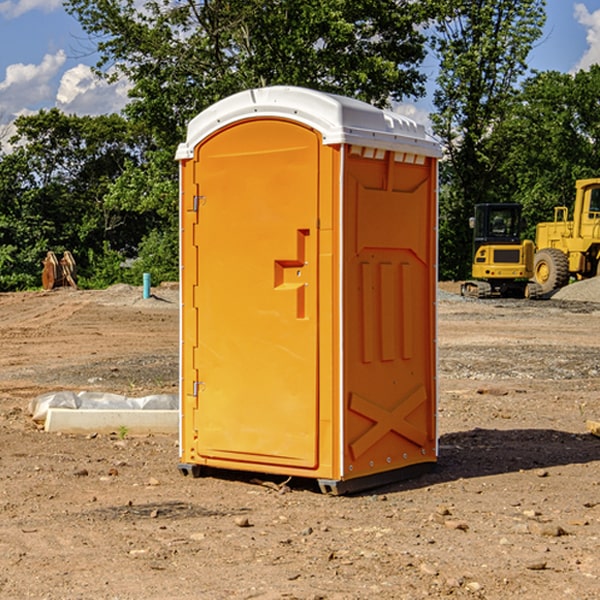 how often are the porta potties cleaned and serviced during a rental period in Brownville Maine